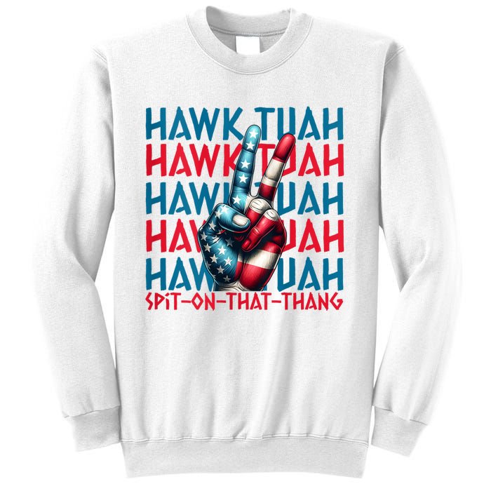 Hawk Tuah 24 Spit On That Thang Hawk Tush For President 2024 Election Parody Sweatshirt