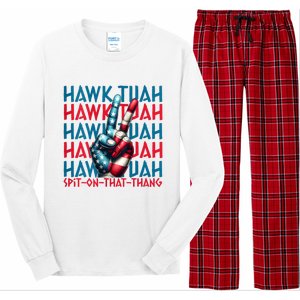 Hawk Tuah 24 Spit On That Thang Hawk Tush For President 2024 Election Parody Long Sleeve Pajama Set