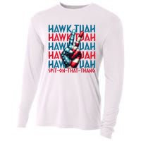 Hawk Tuah 24 Spit On That Thang Hawk Tush For President 2024 Election Parody Cooling Performance Long Sleeve Crew