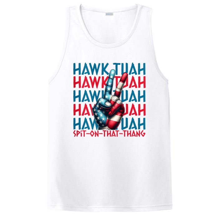 Hawk Tuah 24 Spit On That Thang Hawk Tush For President 2024 Election Parody PosiCharge Competitor Tank