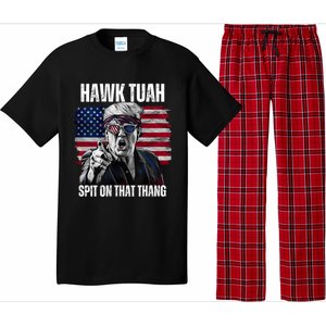 Hawk Tuah 24 Spit On That Thang Hawk Tush For President 2024 Election Parody Pajama Set