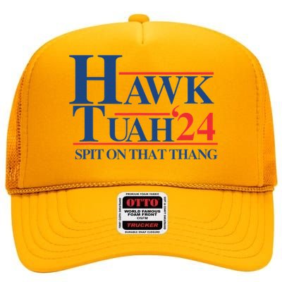 Hawk Tush 2024 Usa Flag Election Parody High Crown Mesh Back Trucker Hat