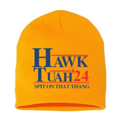 Hawk Tush 2024 Usa Flag Election Parody Short Acrylic Beanie