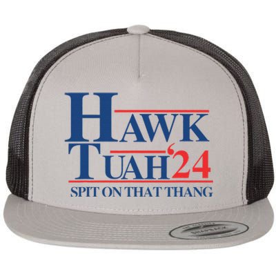 Hawk Tush 2024 Usa Flag Election Parody Flat Bill Trucker Hat