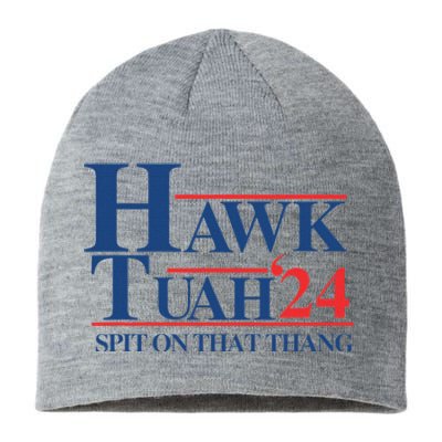 Hawk Tush 2024 Usa Flag Election Parody Sustainable Beanie