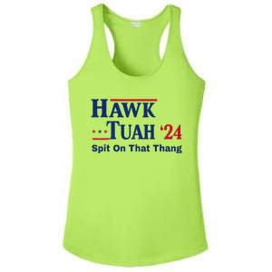 Hawk Tuah 2024 Funny Spit Design Ladies PosiCharge Competitor Racerback Tank