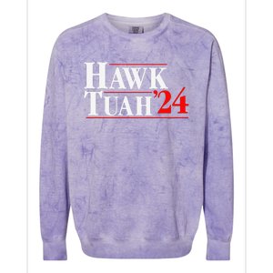 Hawk Tuah 24 Colorblast Crewneck Sweatshirt