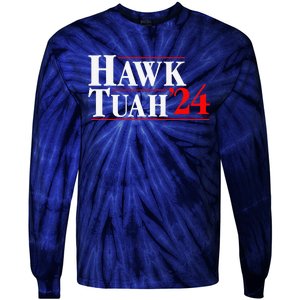 Hawk Tuah 24 Tie-Dye Long Sleeve Shirt