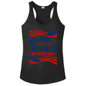 Hawk Tauh 24 Spit On That Thang Usa American Flag Meme Quote Ladies PosiCharge Competitor Racerback Tank