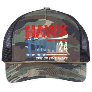 Hawk Tuah 24 Spit On That Thang Gift Retro Rope Trucker Hat Cap