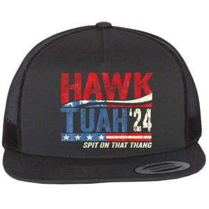 Hawk Tuah 24 Spit On That Thang Gift Flat Bill Trucker Hat