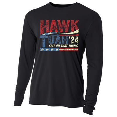 Hawk Tuah 24 Spit On That Thang Cooling Performance Long Sleeve Crew