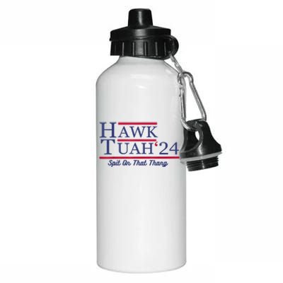 Hawk Tuah 24 Spit On That Thang Gift Aluminum Water Bottle