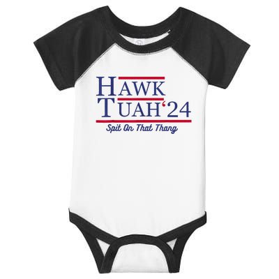 Hawk Tuah 24 Spit On That Thang Infant Baby Jersey Bodysuit