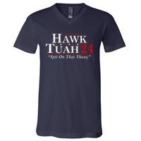 Hawk Tuah 24 Spit On That Thang V-Neck T-Shirt