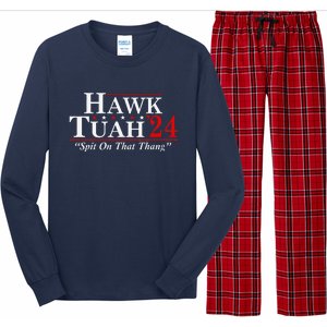 Hawk Tuah 24 Spit On That Thang Long Sleeve Pajama Set