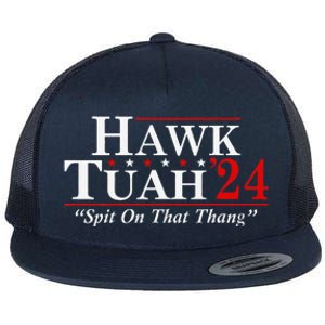 Hawk Tuah 24 Spit On That Thang Flat Bill Trucker Hat