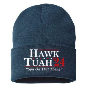 Hawk Tuah 24 Spit On That Thang Sustainable Knit Beanie