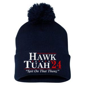 Hawk Tuah 24 Spit On That Thang Pom Pom 12in Knit Beanie