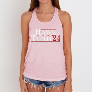 Hawk Tuah 24 Spit On That Thang Women's Knotted Racerback Tank