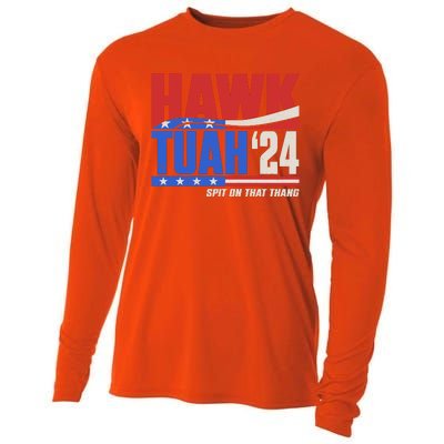 Hawk Tuah 2024 Spit On That Thang Cooling Performance Long Sleeve Crew