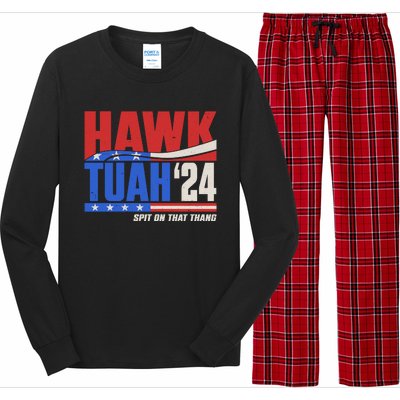 Hawk Tuah 2024 Spit On That Thang Long Sleeve Pajama Set