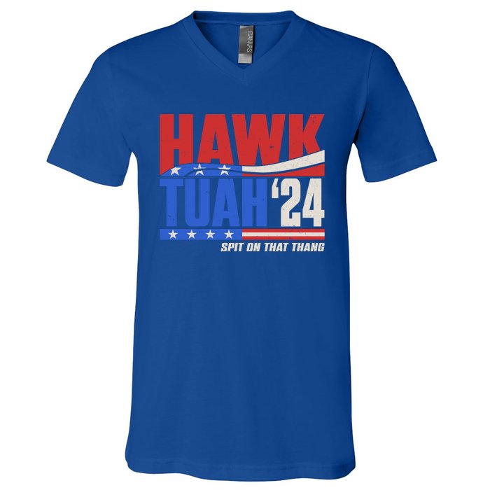 Hawk Tuah 2024 Spit On That Thang V-Neck T-Shirt