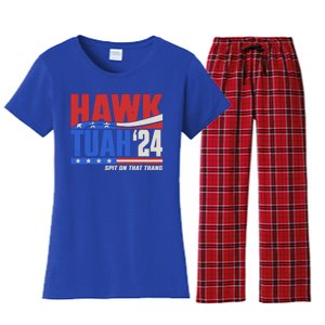 Hawk Tuah 2024 Spit On That Thang Women's Flannel Pajama Set