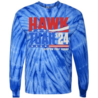 Hawk Tuah 2024 Spit On That Thang Tie-Dye Long Sleeve Shirt