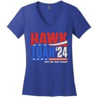 Hawk Tuah 2024 Spit On That Thang Women's V-Neck T-Shirt