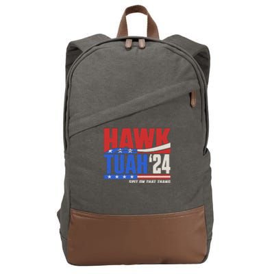 Hawk Tuah 2024 Spit On That Thang Cotton Canvas Backpack