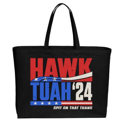 Hawk Tuah 2024 Spit On That Thang Cotton Canvas Jumbo Tote