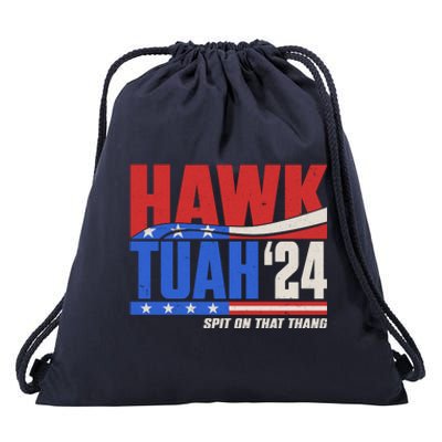 Hawk Tuah 2024 Spit On That Thang Drawstring Bag