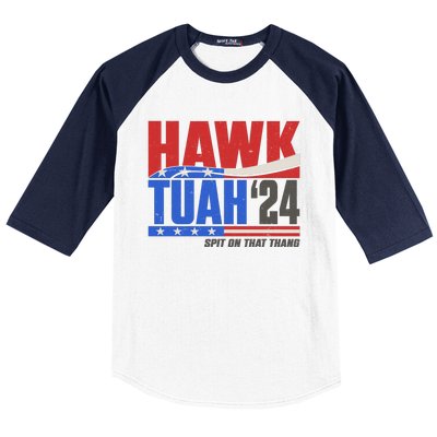 Hawk Tuah 2024 Spit On That Thang Baseball Sleeve Shirt