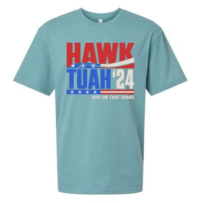 Hawk Tuah 2024 Spit On That Thang Sueded Cloud Jersey T-Shirt