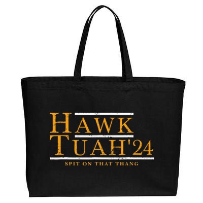 Hawk Tuah 24 Spit On That Thang Cotton Canvas Jumbo Tote