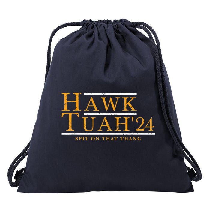 Hawk Tuah 24 Spit On That Thang Drawstring Bag