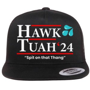 Hawk Tuah 24 Spit On That Thang Flat Bill Trucker Hat