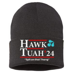 Hawk Tuah 24 Spit On That Thang Sustainable Knit Beanie