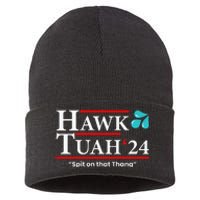 Hawk Tuah 24 Spit On That Thang Sustainable Knit Beanie