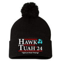 Hawk Tuah 24 Spit On That Thang Pom Pom 12in Knit Beanie