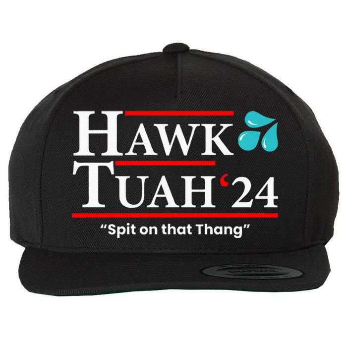 Hawk Tuah 24 Spit On That Thang Wool Snapback Cap