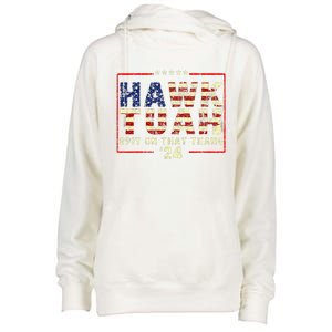 Hawk Tuah 24 Spit On That Thang Womens Funnel Neck Pullover Hood