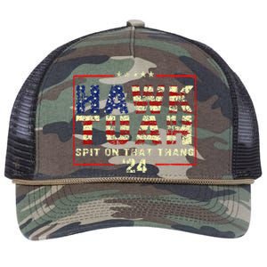 Hawk Tuah 24 Spit On That Thang Retro Rope Trucker Hat Cap