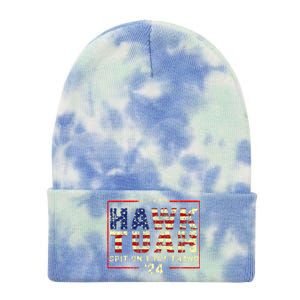 Hawk Tuah 24 Spit On That Thang Tie Dye 12in Knit Beanie