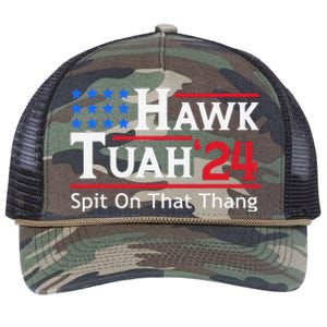 Hawk Tuah 24 Spit On That Thang Retro Rope Trucker Hat Cap