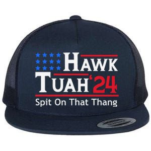 Hawk Tuah 24 Spit On That Thang Flat Bill Trucker Hat