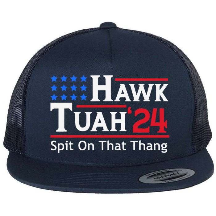 Hawk Tuah 24 Spit On That Thang Flat Bill Trucker Hat