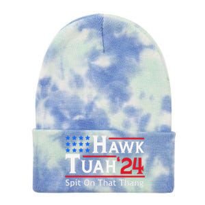 Hawk Tuah 24 Spit On That Thang Tie Dye 12in Knit Beanie