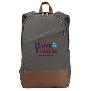 Hawk Tuah 24 Spit On That Thang Cotton Canvas Backpack